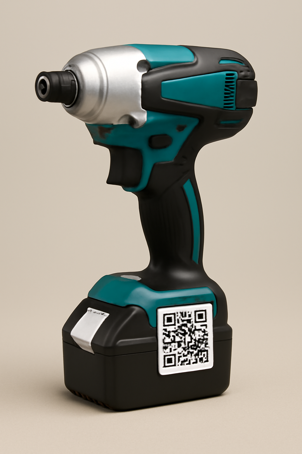 Illustration d’un QR code apposé sur une perceuse