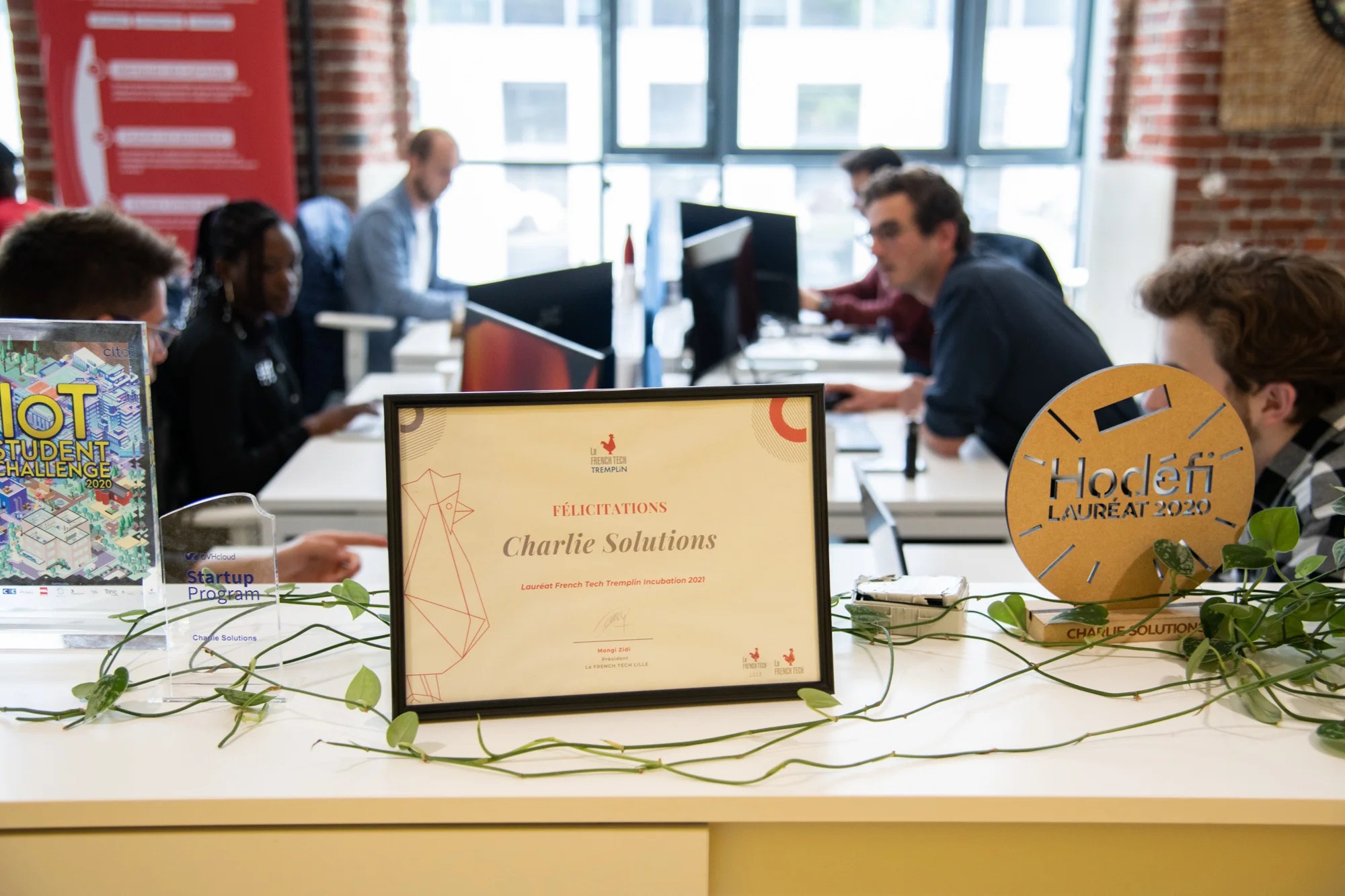Photographie du diplomes de félicitation du concours FrenchTech